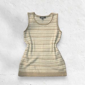 marled latté knitted tank top